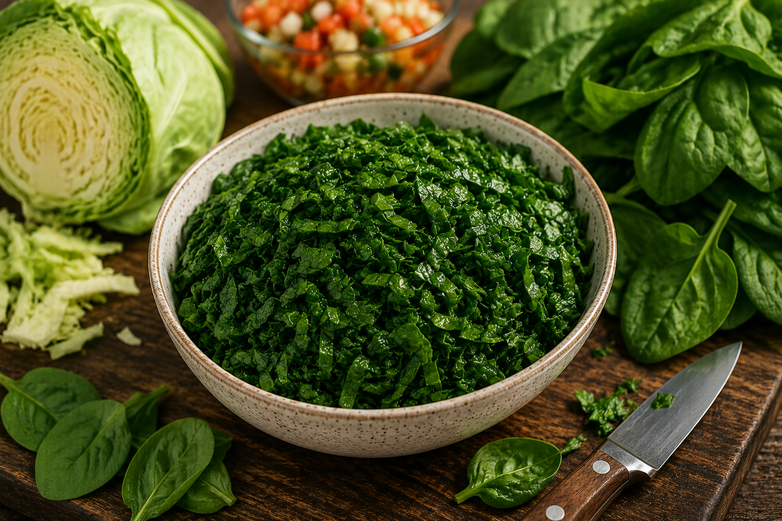 Chopped spinach