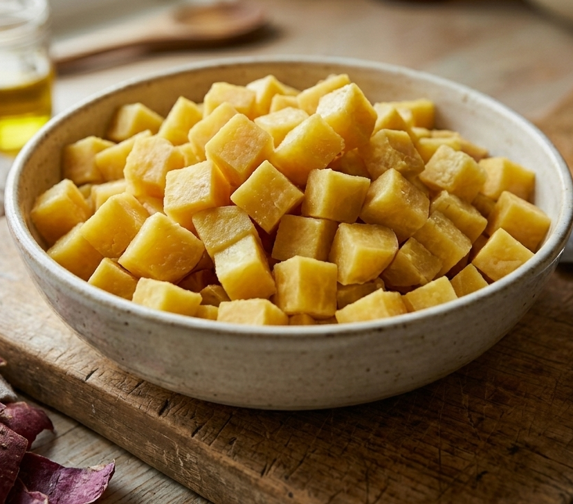 Diced sweet potato